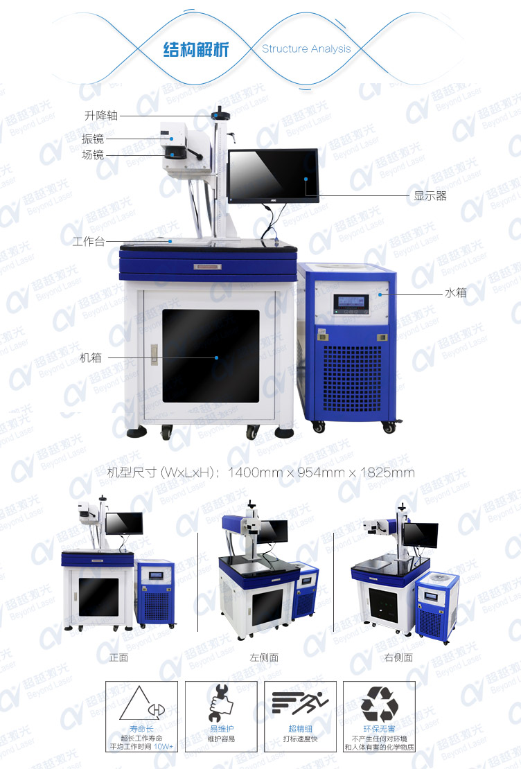3W紫外激光打標(biāo)機(jī)結(jié)構(gòu)解析